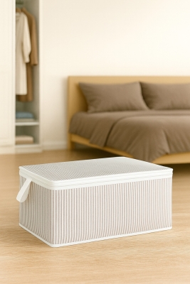 1 Adet Baza Altı Düzenleyici Kumaş Hurç Gri 30*50*20 Cm - 2