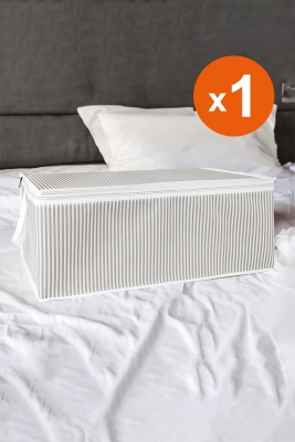 1 Adet Baza Altı Düzenleyici Kumaş Hurç Gri 30*50*20 Cm - 3