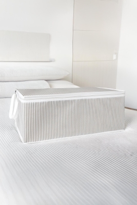 1 Adet Baza Altı Düzenleyici Kumaş Hurç Gri 75*40*40 Cm - 6