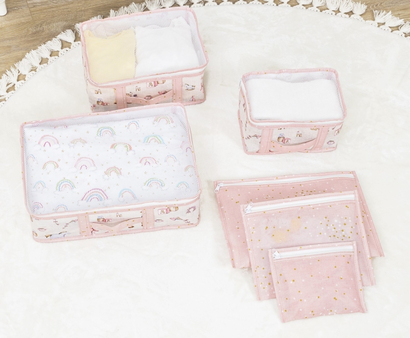 Buti Baby 6 lı Bavul Organizer Seyahat Çantası Pembe 104485 - 3