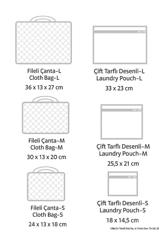 Buti Baby 6 lı Bavul Organizer Seyahat Çantası Pembe 104485 - 5