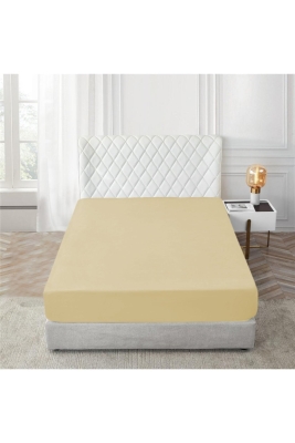 Fitted Lastikli Kumaş Çarşaf Yastık Kılıflı Yatak Çarşafı Tek Kişilik 100 x 200 cm 100836 - 3