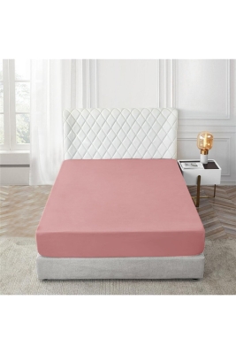 Fitted Lastikli Kumaş Çarşaf Yastık Kılıflı Yatak Çarşafı Tek Kişilik 100 x 200 cm 100836 - 4