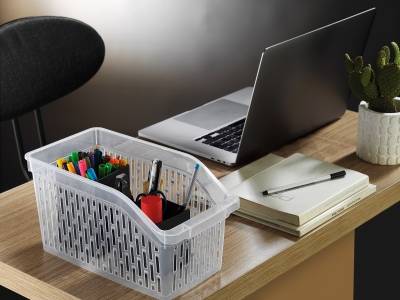 Buzdolabı Sepeti Istiflenebilir Kutu Dolap Içi Organizer 6 Adet Sepet Şeffaf 30x16x17 No:2 - 1