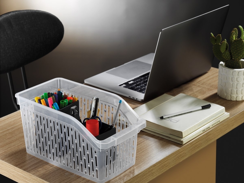 Buzdolabı Sepeti Istiflenebilir Kutu Dolap Içi Organizer 6 Adet Sepet Şeffaf 30x16x17 No:2 - 1