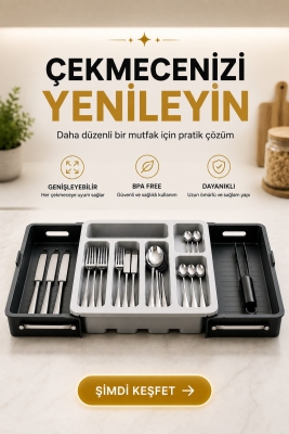 Sürgülü Ayarlanabilir Kaşıklık Organizer | Çekmece İçi Düzenleyici S-10555 - 6