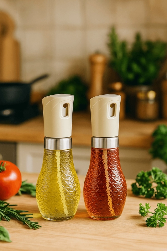 Tekli Set Cam Sprey Yağdanlık - Airfryer, Izgara, Fritöz, Salata, Yemek Püskürtmeli Yağdanlık - 3066 - 4