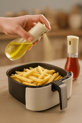 Tekli Set Cam Sprey Yağdanlık - Airfryer, Izgara, Fritöz, Salata, Yemek Püskürtmeli Yağdanlık - 3066 - 5