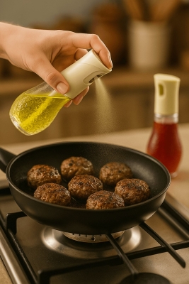 Tekli Set Cam Sprey Yağdanlık - Airfryer, Izgara, Fritöz, Salata, Yemek Püskürtmeli Yağdanlık - 3066 - 6