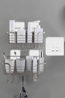 10 Adet 7x7cm Yedek Süper Güçlü Yapışkanlı Askı, 20KG Banyo - Mutfak Raf Tutucu Sticker, Delmesiz - 4