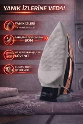 2 Adet Teflon Ütü Altlığı Yanmaz Parlama Önleyici Ütü Koruma Aparat Kaygan Taban Tüm Ütülerle Uyumlu - 2