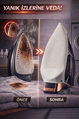 2 Adet Teflon Ütü Altlığı Yanmaz Parlama Önleyici Ütü Koruma Aparat Kaygan Taban Tüm Ütülerle Uyumlu - 3