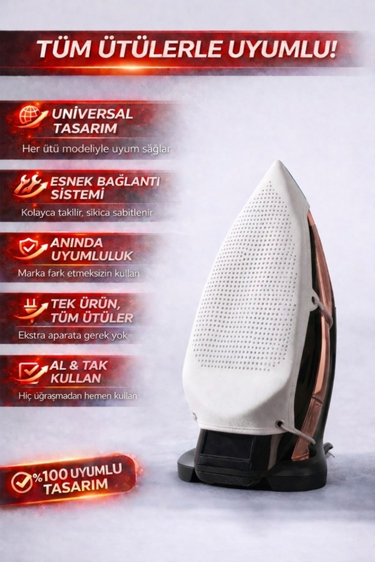 2 Adet Teflon Ütü Altlığı Yanmaz Parlama Önleyici Ütü Koruma Aparat Kaygan Taban Tüm Ütülerle Uyumlu - 6