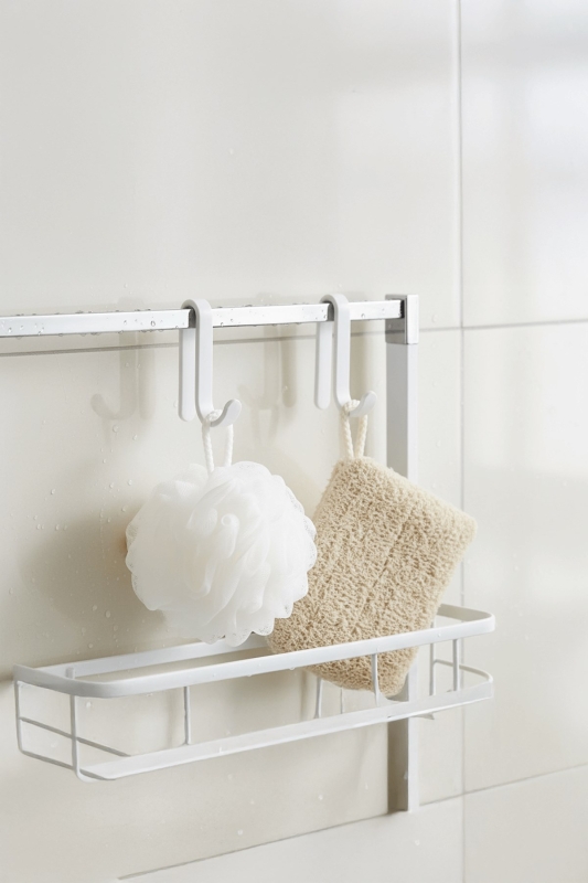 2’li Beyaz Askı Kanca Seti – Banyo & Mutfak Rafları İçin Plastik Askı Aparatı - 2