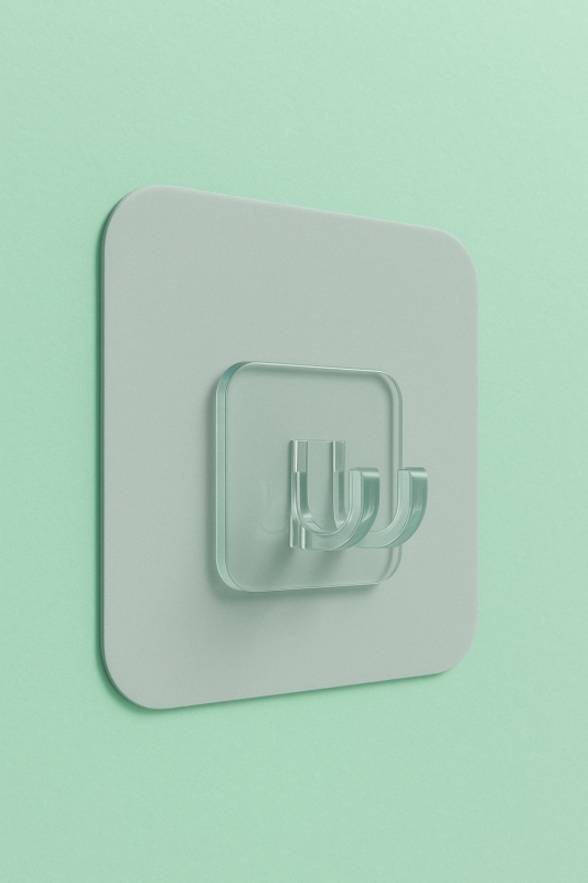 3 Adet 7x7cm Yedek Süper Güçlü Yapışkanlı Askı, 20KG Banyo - Mutfak Raf Tutucu Sticker, Delmesiz - 5