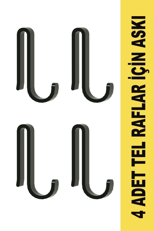 4 Adet Plastik Askı Metal Banyo Mutfak Rafları Için - 1