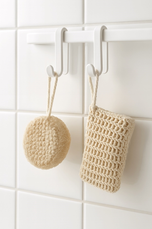 4 Adet Plastik Kanca Askı Metal Banyo Mutfak Rafları Için Beyaz - 5