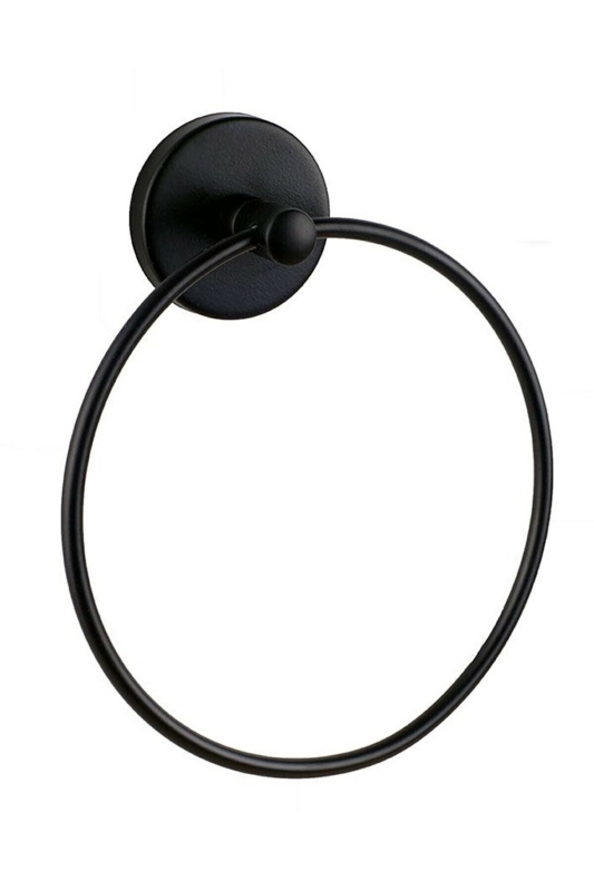 Banyo Aksesuar Seti Yuvarlak Havluluk Kapaklı Tuvalet Kağıtlığı 3 Lü Set SİYAH - 2