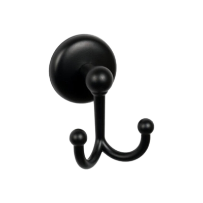 Banyo Aksesuar Seti Yuvarlak Havluluk Kapaklı Tuvalet Kağıtlığı 3 Lü Set SİYAH - 5