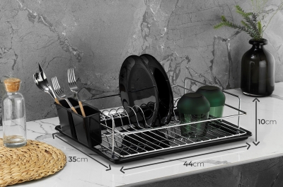 Bulaşıklık Bulaşık Sepeti Tek Katlı Tabaklık Krom TB-01 E - 6