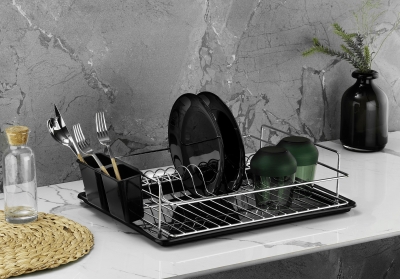 Bulaşıklık Bulaşık Sepeti Tek Katlı Tabaklık Krom TB-01 E - 1