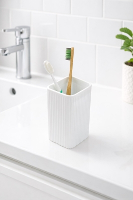 Diş Fırçalık Plastik Beyaz Kare 3403 - Sas Haus