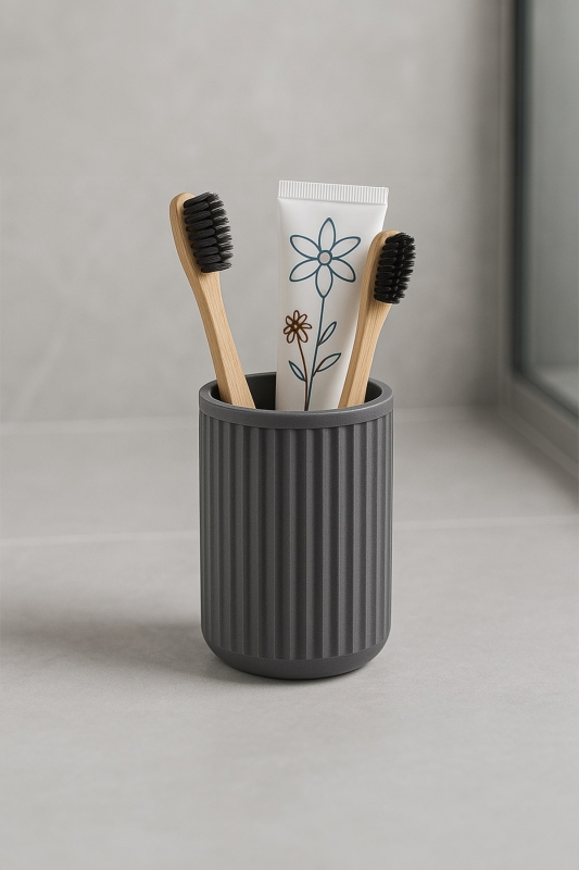 Diş Fırçalık Plastik Gri 3303 - 1