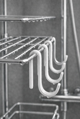 Krom 3 Katlı Banyo Rafı Şampuanlık Ve Duş Rafı Askılı Yapışkanlı Duvara Monte TŞ-03 - 4