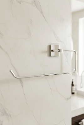 Krom Kare Topuzlu Solo Havluluk (Yapıştır/Vidala) Montajlı Metal Havlu Askısı, Şık & Dayanıklı - 3