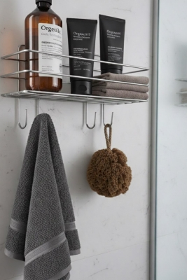 Krom Yapışkanlı Şampuanlık 30 cm Askılı Banyo Duş Rafı Organizer TŞK-01 - 4