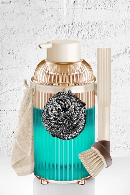 Mutfak Bulaşık Temizlik Seti Havlu Askısı Fırça Sabunluk Bal 3369 - Sas Haus