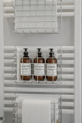 Petek Üstü Çok Amaçlı Banyo Rafı – Metal Havluluk & Düzenleyici Sepet 1 Adet Krom - 6