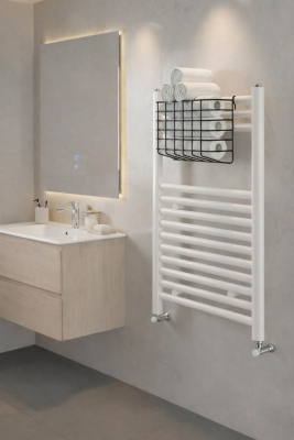 Petek Üstü Çok Amaçlı Banyo Rafı – Metal Havluluk & Düzenleyici Sepet 1 Adet Siyah - Sas Haus