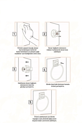 Delmeye Son Yapışkanlı Banyo Mutfak Krom Havluluk Askısı - 4