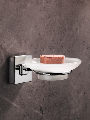 Krom Yapışkanlı Premium Sabunluk, Delmeye Son Katı Sabunluk - 1
