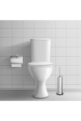 Krom Tuvalet Fırçası, WC, Klozet Fırçası - 3