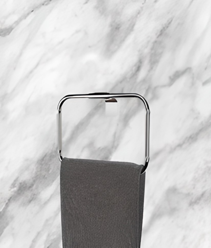 Ömür Boyu Paslanmaz Yuvarlak Havluluk Krom Duvara Monteli Havlu Askısı - 2