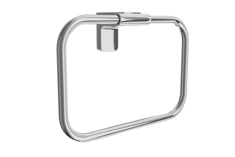 Ömür Boyu Paslanmaz Yuvarlak Havluluk Krom Duvara Monteli Havlu Askısı - 3