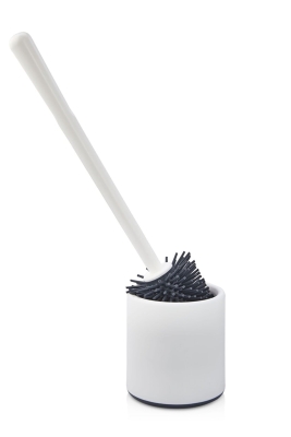 Beyaz Oval Silikon WC, Tuvalet, Banyo Fırçası, Klozet Fırçası - 6