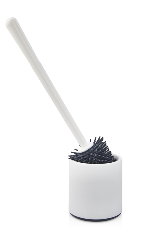 Beyaz Oval Silikon WC, Tuvalet, Banyo Fırçası, Klozet Fırçası - 6