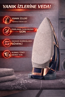 Teflon Ütü Altlığı Yanmaz Parlama Önleyici Ütü Koruma Aparatı Kaygan Taban Tüm Ütülerle Uyumlu - 2