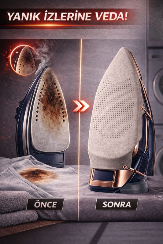 Teflon Ütü Altlığı Yanmaz Parlama Önleyici Ütü Koruma Aparatı Kaygan Taban Tüm Ütülerle Uyumlu - 3