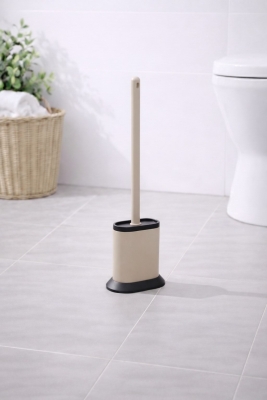 Silikon Tuvalet Fırçası Pratik Silikon Wc Klozet Fırçası Bej S-210 - 3