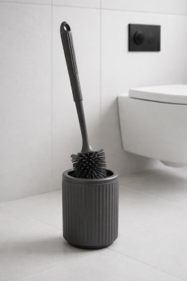 Silikon Tuvalet Fırçası Pratik Silikon Wc Klozet Fırçası Gri 3025 - 7