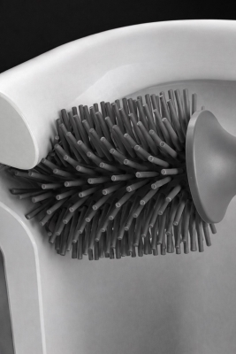 Silikon Tuvalet Fırçası Pratik Silikon Wc Klozet Fırçası Gri 3025 - 8