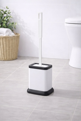 Silikon Tuvalet Fırçası Pratik Silikon Wc Klozet Fırçası Kare Beyaz S-220 - 2