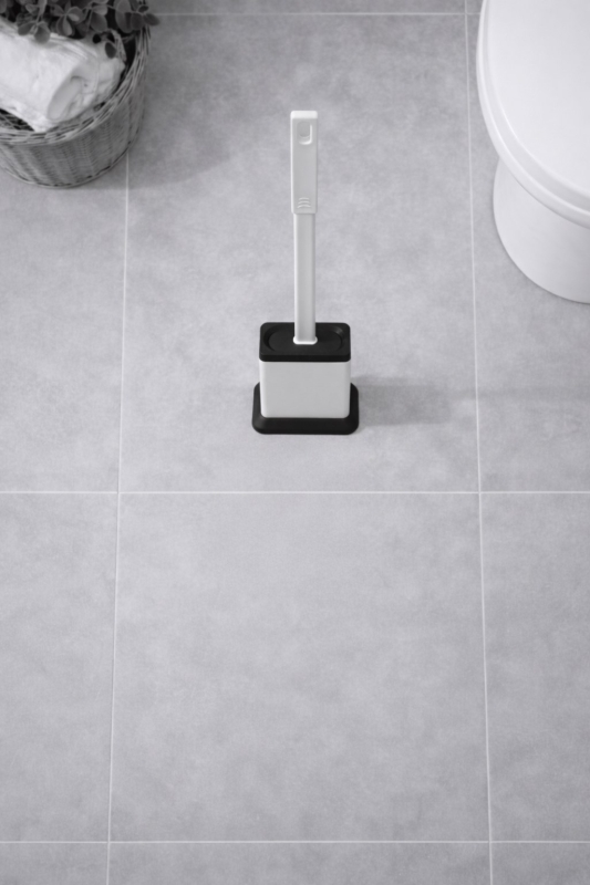 Silikon Tuvalet Fırçası Pratik Silikon Wc Klozet Fırçası Kare Beyaz S-220 - 3