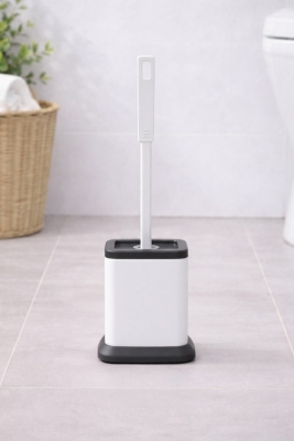 Silikon Tuvalet Fırçası Pratik Silikon Wc Klozet Fırçası Kare Beyaz S-220 - 4