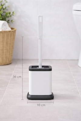 Silikon Tuvalet Fırçası Pratik Silikon Wc Klozet Fırçası Kare Beyaz S-220 - 8