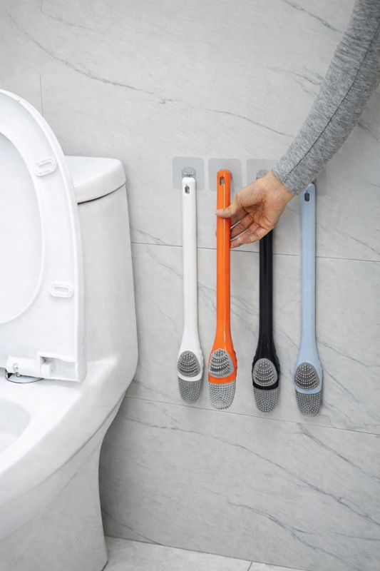 Silikon Tuvalet Klozet Detay Temizleme Ve İnce Detay Fırça 1 Adet - 1